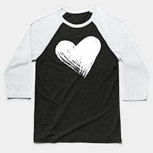 White heart, chalk drawing Baseball T-Shirt